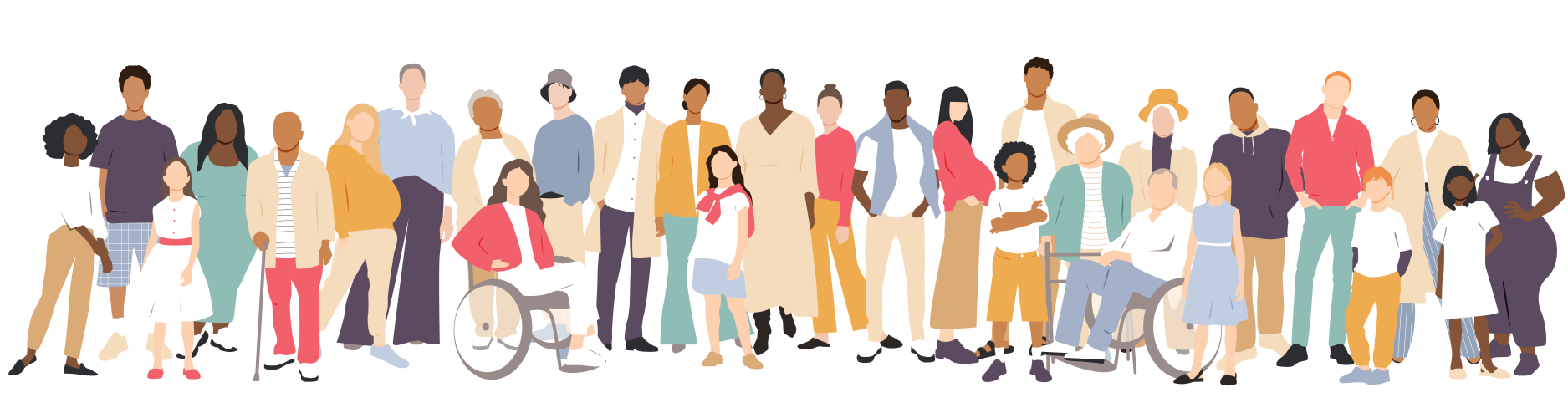 Animated image of a crowd of diverse people